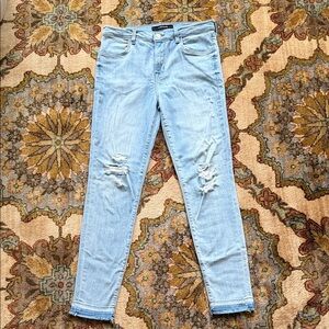 J Brand Alana High-Rise Cropped Skinny Jeans in Refresh Destruct